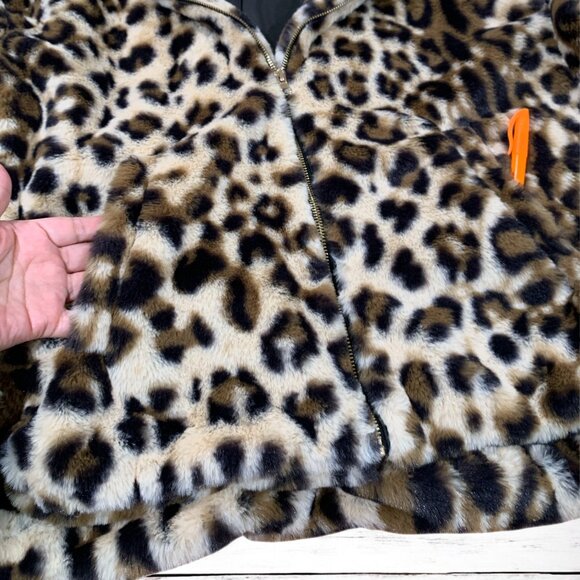 Me Jane Jacket Woman's Coat Faux Fur Zip Up Hood Size XL - Picture 6 of 12